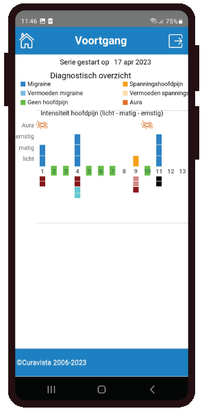 Hoofdpijndagboek Gezondheidsmeter PGO