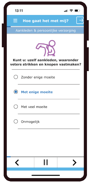 Reuma Voortgang Gezondheidsmeter PGO